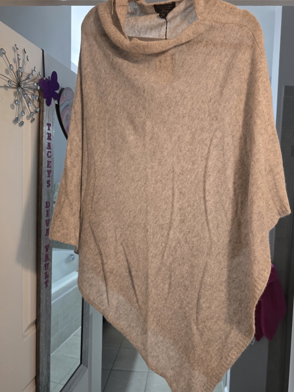Charter Club 100% Cashmer Poncho Sweater - Cozy Cowl Neck